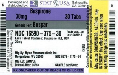 Buspirone 30 mg Label Image (Buspirone 30 mg Label)